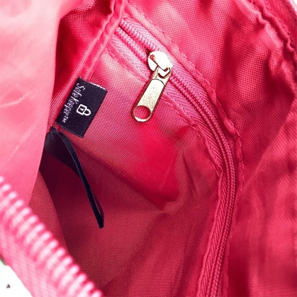 MultiSac Crossbody Bag Womens Small White Floral Butterfly Print Red - Picture 3 of 10